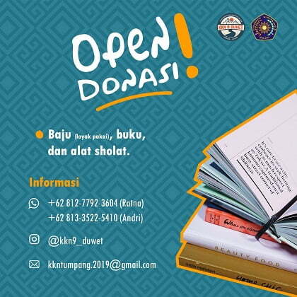 pamflet open donasi buku