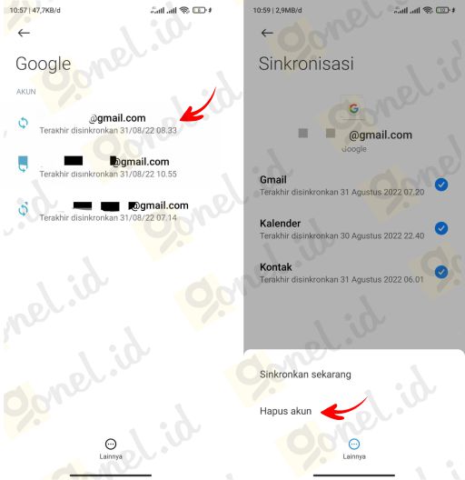 cara mengeluarkan akun gmail