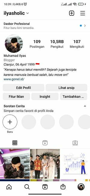 cara menyalin link ig kita sendiri