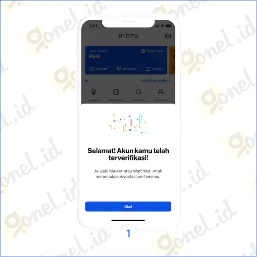 akun berhasil terverifikasi