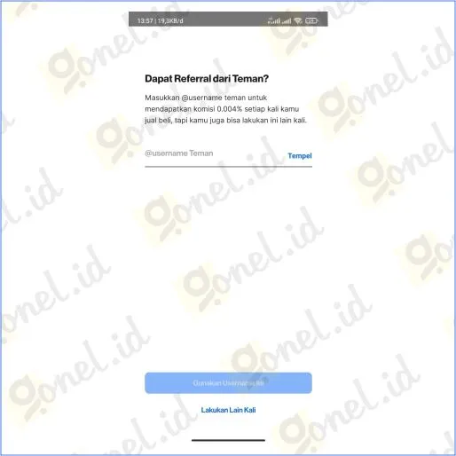 dapat refferal dari teman