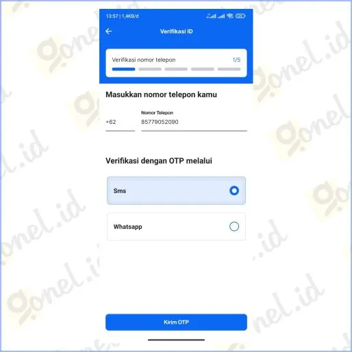 verifikasi nomor telepon