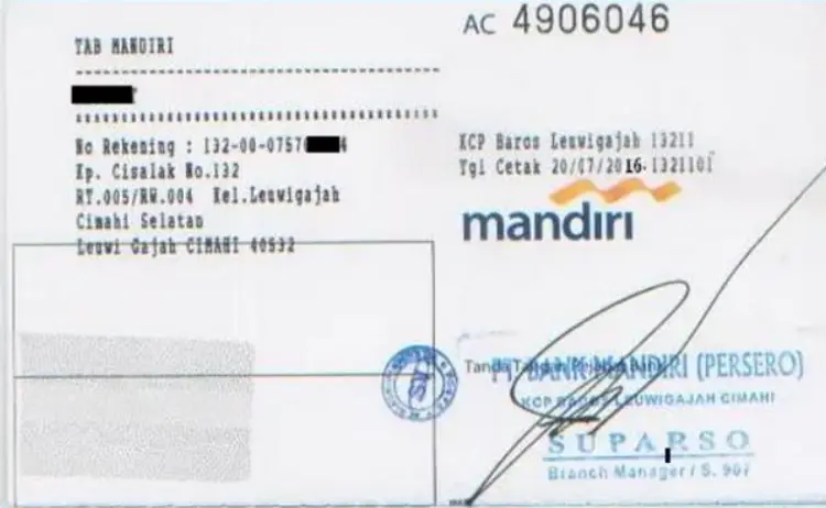 Contoh Nomor Rekening Mandiri dan Cara Mengecek Nomor Rekening Mandiri