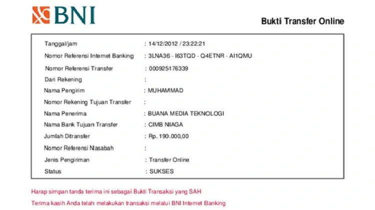 contoh nomor referensi bank bni